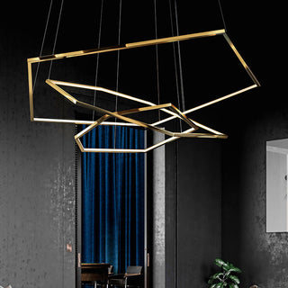 Geometric Pendant Light – Modern Ceiling Light | Gold Metal Polygon Fixture