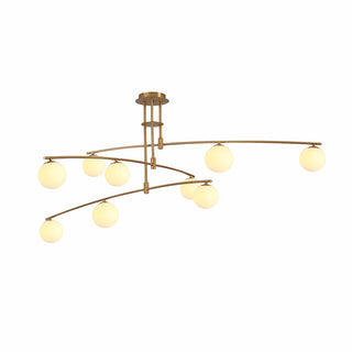 Nordic white frame glass ball chandelier ceiling pendant