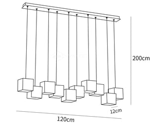 Lámpara colgante geométrica moderna – Lámpara de techo artística con pantalla de alabastro blanco