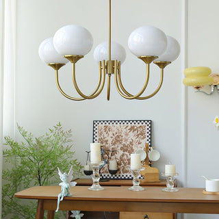 Pink glass bubble pendant light modern hanging ceiling lamp