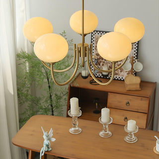 Contemporary pink glass bubble hanging lamp for bedroom