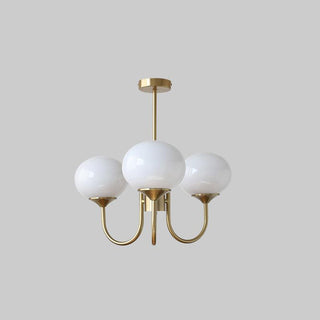 Glass modern pink chandelier bubble interior pendant view