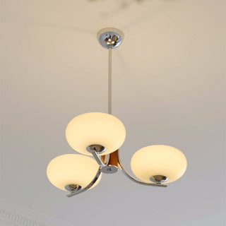 Handcrafted medieval wood chandelier Bauhaus ceiling lamp