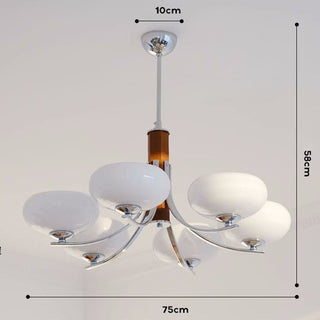 Bauhaus design wood chandelier medieval solid handcrafted