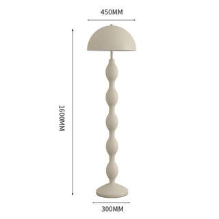 Medieval metal mushroom lamp wide view — warm