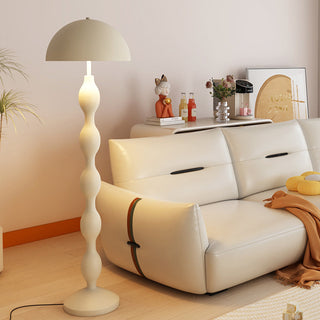 Mushroom floor lamp wide — medieval metal warm glow