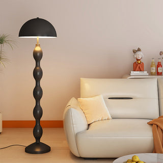 Mushroom metal floor lamp front — medieval warm design