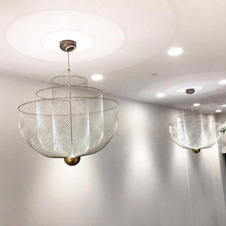 Metal Grid Pendant Light – Modern Pendant Lighting with Open Grid Design