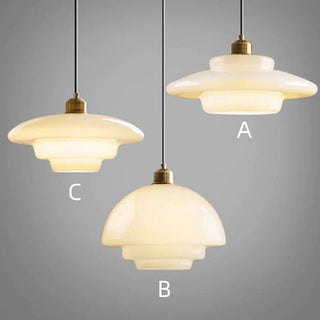 Suspension en verre nordique – Suspension minimaliste avec abat-jour en verre élégant