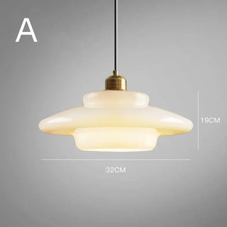 Glass pendant lamp with elegant Nordic minimalist form