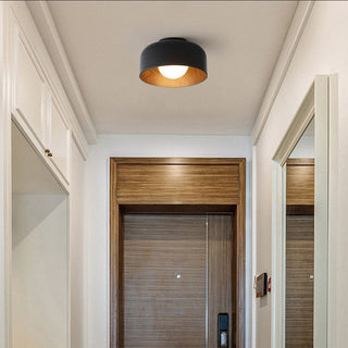 Minimalist bowl ceiling lamp, sleek metal modern design