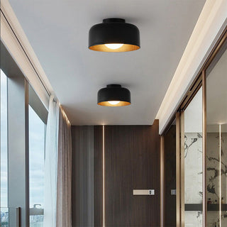 Modern minimalist bowl ceiling light, metal sleek fixture