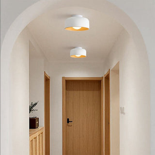 Metal bowl ceiling fixture, minimalist modern sleek design