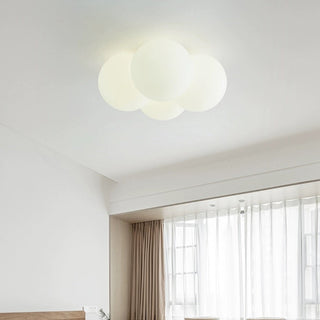 Modern cloud ceiling light, white bubble three color LED
