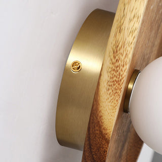Minimalist solid wood wall sconce dining room — lamp