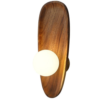Minimalist solid wood wall lamp angle — living room sconce