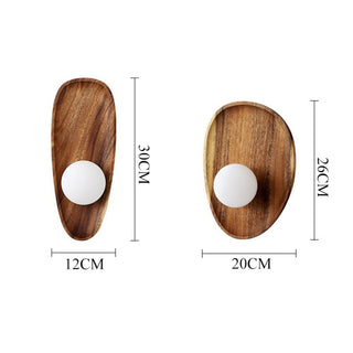 Solid wood wall sconce minimalist living room — fixture