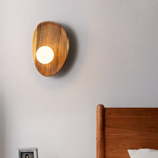 Solid wood minimalist wall lamp — living dining room sconce