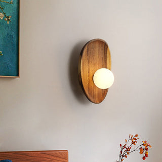 Minimalist wood wall sconce solid — living dining fixture
