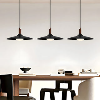 UFO iron pendant close-up — LED acrylic modern ceiling lamp