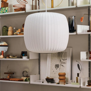 Suspension nordique - Lampe soucoupe lanterne blanche pour éclairage de salon