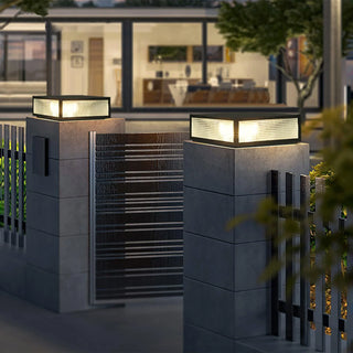 Outdoor Floor Lamp | Veraluce Black Streaked Glass Ribbed Garden Lighting