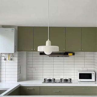 Modern Glass Pendant Light - Small LED Hanging Lamp for Kitchen Island