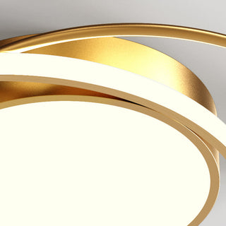Modern LED Ceiling Light - Artistic Round Metal Flush Mount Lamp for Bedroom
