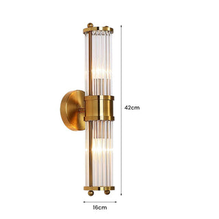 Applique Murale Moderne en Laiton – Luminaire Cristal Doré pour Salon et Salle à Manger