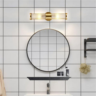 Gold crystal brass wall lamp ambient — modern dining sconce
