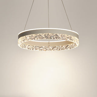 Dimmable circular pendant lamp detail — LED acrylic ceiling fixture