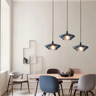 Multicolored pendant — contemporary glass dining fixture