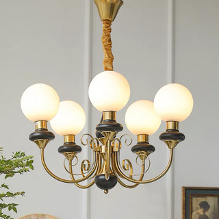 Modern onyx hanging lamp green tinted glass metal frame ceiling
