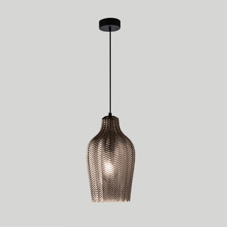 Metal glass pendant — minimalist Scandinavian kitchen