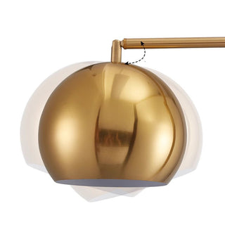 Modern dome gold lamp detail — metal warm glow