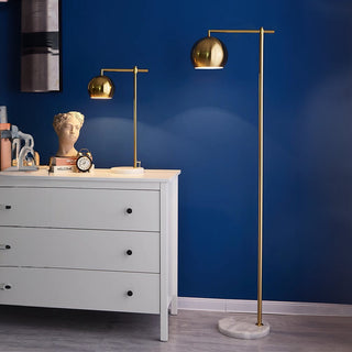 Modern gold metal lamp — dome warm living room