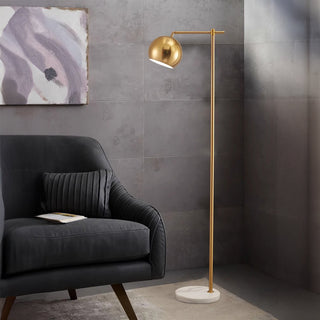 Gold dome metal lamp close-up — modern detail