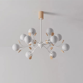 Contemporary glass bubble firefly chandelier iron frame
