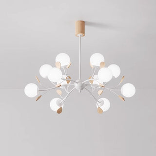 G9 firefly chandelier glass pendant iron frame close-up