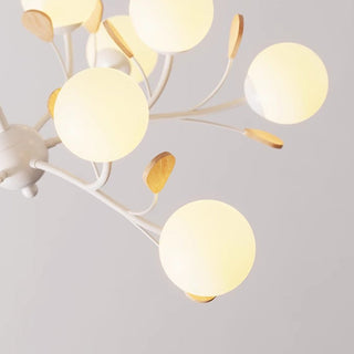 Modern firefly chandelier glass droplets iron frame ceiling