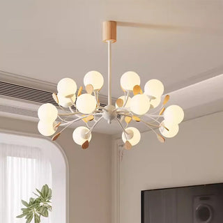 Glass bubble chandelier firefly design iron frame G9 lamp