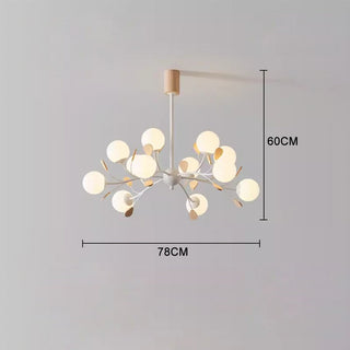 G9 firefly chandelier glass bubbles iron frame living room