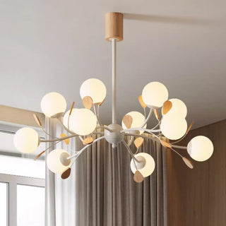 Iron frame firefly glass chandelier G9 ceiling lamp detail