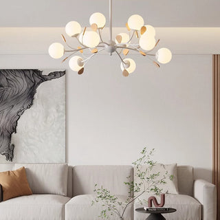 Modern firefly inspired glass chandelier iron pendant fixture
