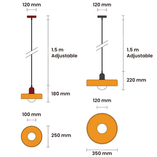 Modern Glass Pendant Light - Small LED Hanging Lamp for Kitchen Island