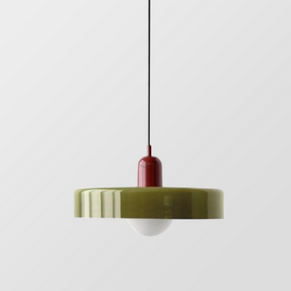 Bauhaus colorful glass pendant with geometric design