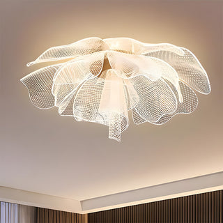 Bedroom LED flower ceiling fixture, modern acrylic iron design
