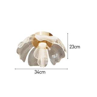 Flower-shaped ceiling lamp in bedroom, modern acrylic LED light