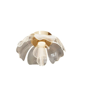 LED Flower Ceiling Light - Modern Acrylic Lamp With Iron Frame For Bedroom