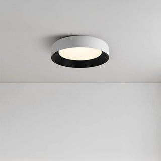 Modern LED Ceiling Lamp - Flush Mount Black Metal Light for Living Room
